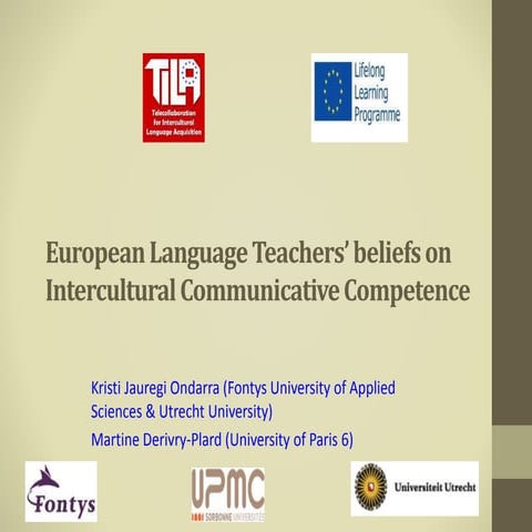 European Language Teachers’ beliefs on Intercultural Communicative Competence