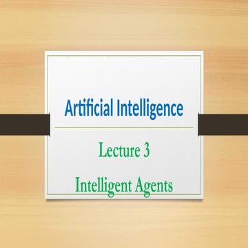 AI Agents, Agents in Artificial Intelligence | PPTX