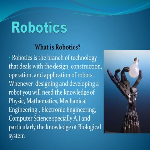 Ai lecture 04 robotics