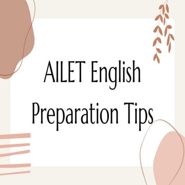 Ailet english preparation tips