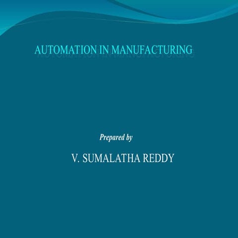 automation in manufacturing basics  funamentals