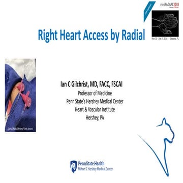 PCI & AimRadial 2018 | Right Heart Access by Radial - Ian C Gilchrist