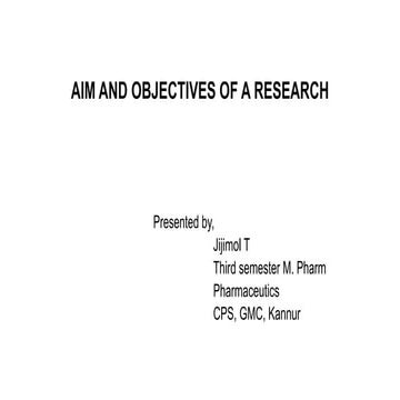 AIM AND OBJECTIVES IN THE RESEARCH..pptx