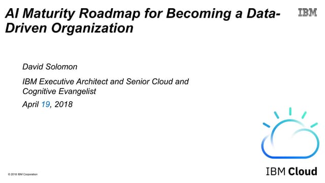 An AI Maturity Roadmap for Becoming a Data-Driven Organization