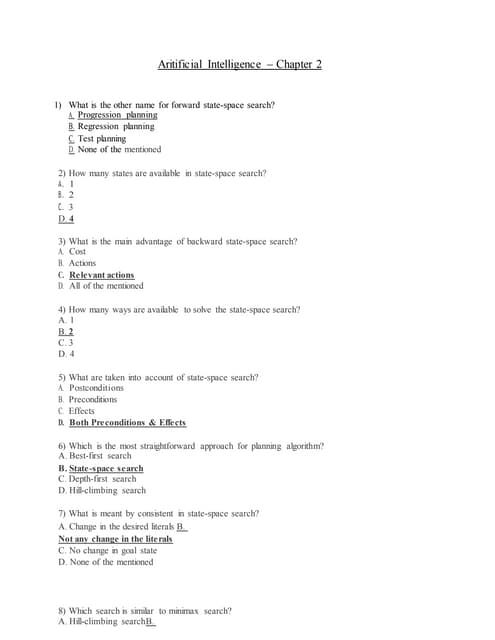 Ai mcq chapter 2