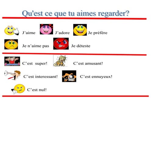 Qu est Ce Que Tu Aimes Regarder 