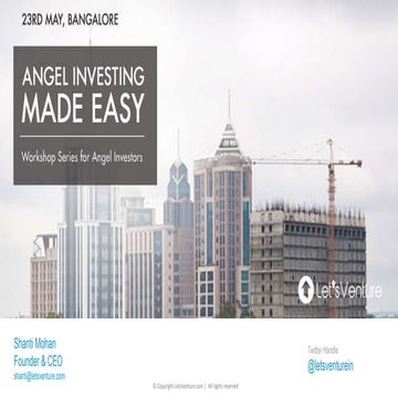 Angel Investing Made Easy, Shanti Mohan
