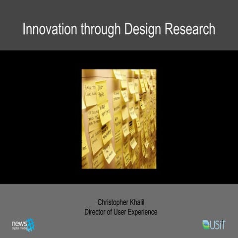 Innovation Through Design Research