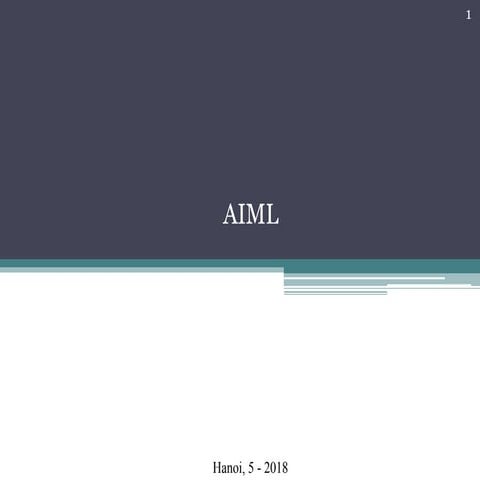 AIML Introduction | PPTX | Programming Languages | Computing
