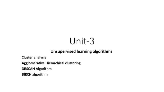 Algorithms used in AIML and the need for aiml basic use cases