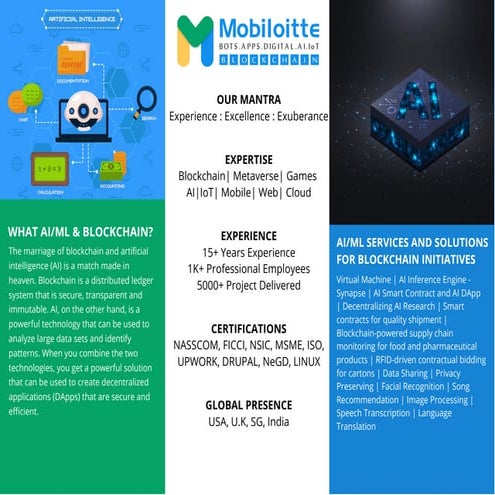 AI/ML Services and Solutions for Blockchain Initiatives