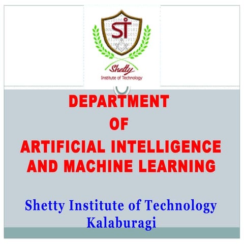 Comprehensive Overview of AI and Machine Learning Department at Shetty ...