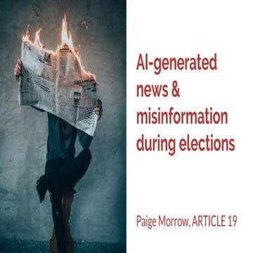 AI-generated news and misinformation during elections