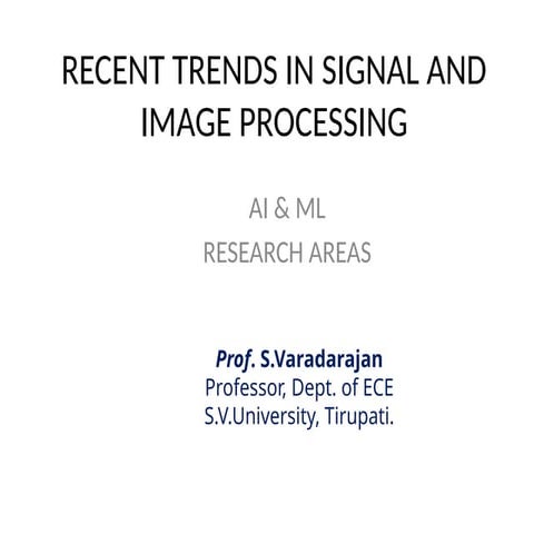 Research Areas in Artificial Intelligence and Machine Learning