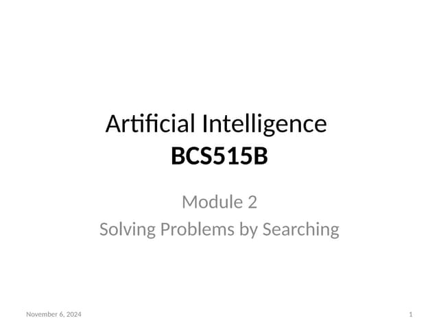 artificial intelligence bcs515b moDULE 2 notes vtu