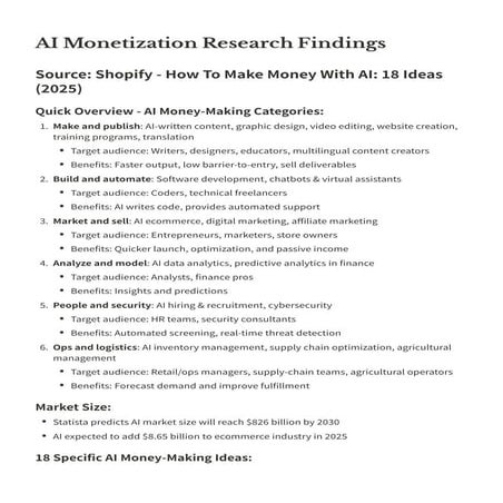 How to Harness Artificial Intelligence Monetization Article | PDF