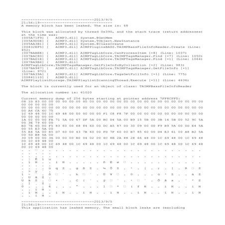 Aimp3 memory manager_eventlog 