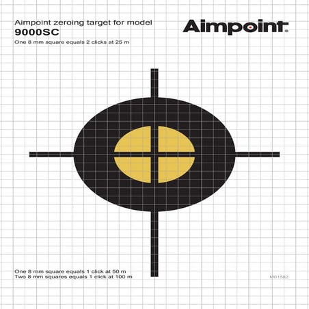 AIMPOINT Zeroing Target For 9000SC | Optics Trade | PDF