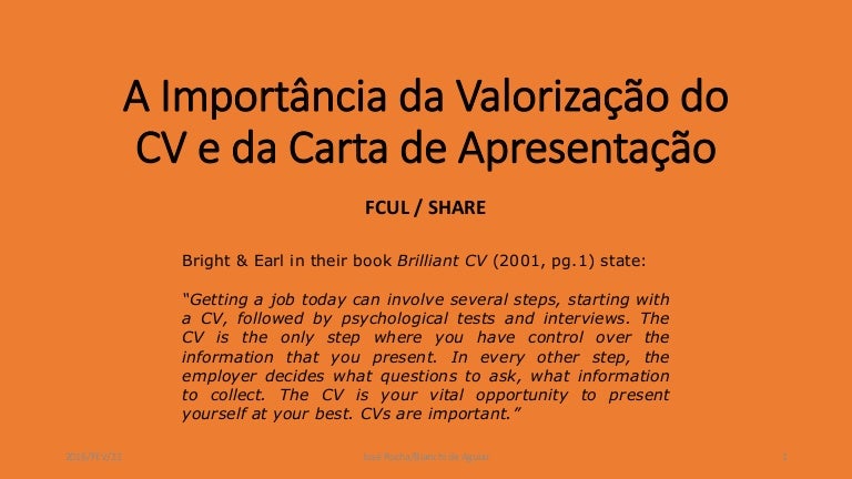 carta de apresentação