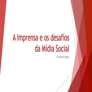 A imprensa e os desafios da mídia social