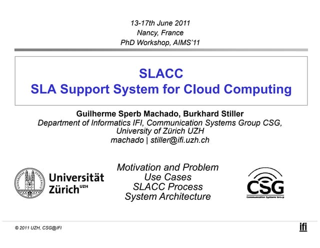 Aims2011 slacc-presentation final-version