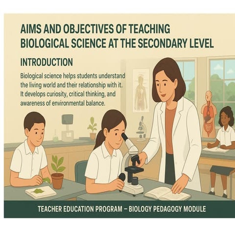 Unit i aims and objectives of teaching biological science | PDF