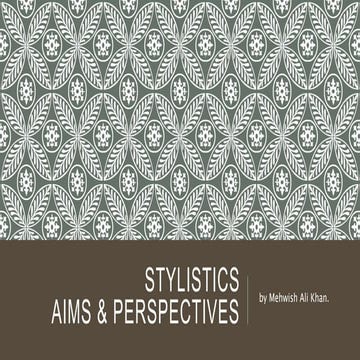 Aims and perspectives