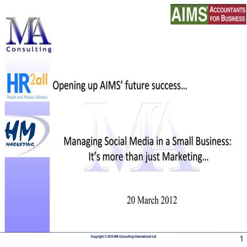 Aims conference 20 3 12