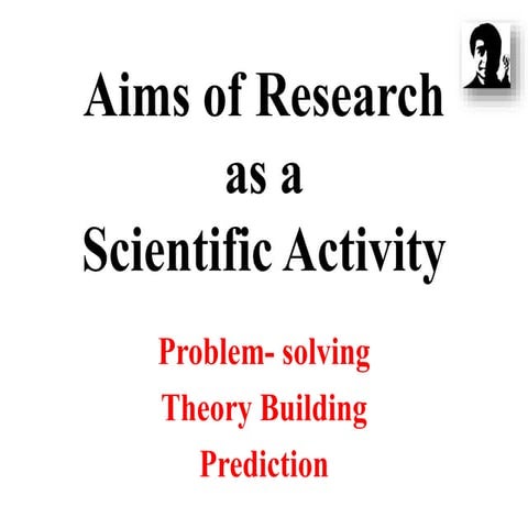 Aims of Research as a Scientific Activity