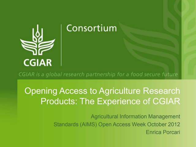 Aims presentation enrica porcari 23 oct 2012