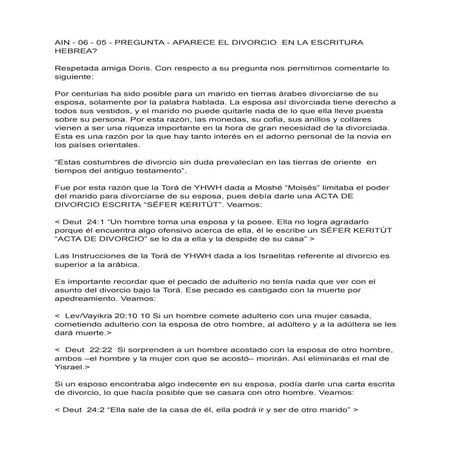 AIN - 06 - 05 - PREGUNTA - APARECE EL DIVORCIO  EN LA ESCRITURA HEBREA_.pdf
