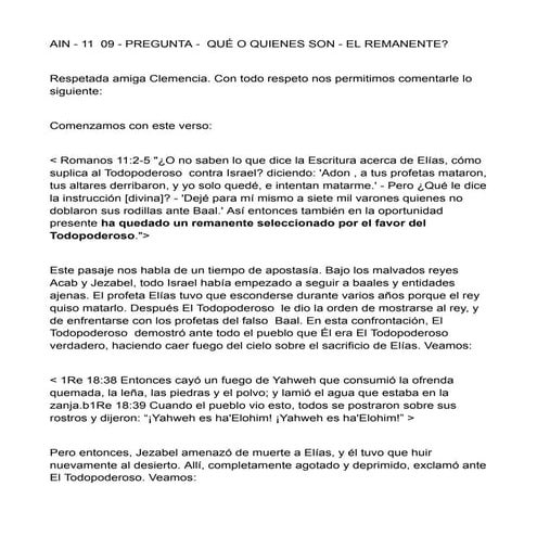 AIN - 11 - 09 - PREGUNTA -  QUÉ O QUIENES SON - EL REMANENTE_.pdf