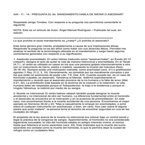 AIN - 11 - 14 - PREGUNTA EL 6o  MANDAMIENTO HABLA DE MATAR O ASESINAR_.pdf