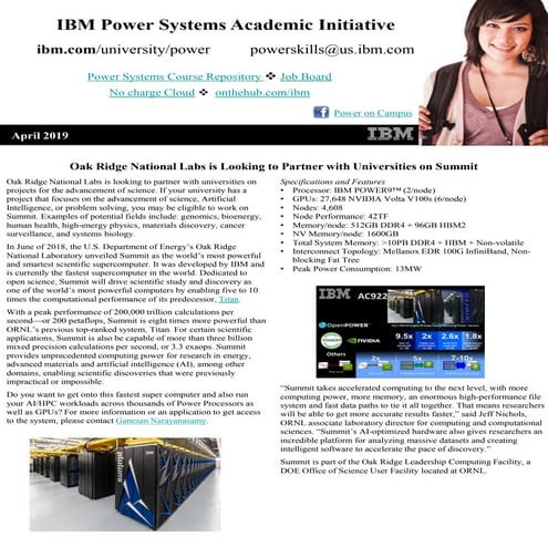 IBM Power Academia Newsletter