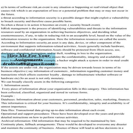 a) In terms of software risk,an event is any situation or happening .pdf