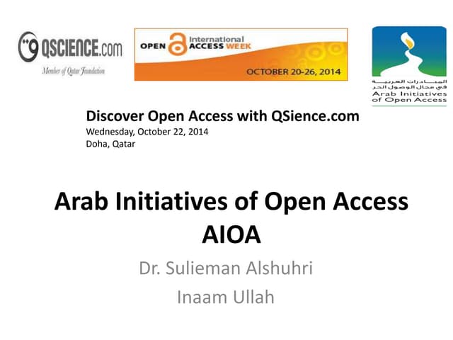 Arab Initiatives of Open Access AIOA