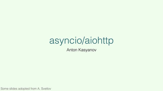 aiohttp intro