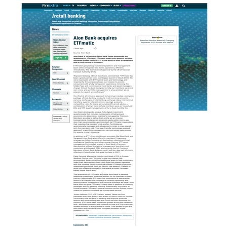 Aion bank acquires ETFmatic