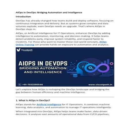 AIOps Training Online - AIOps Course in Hyderabad.pdf