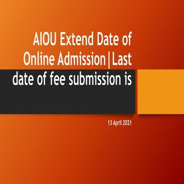 Allama Iqbal Open University (AIOU) Institute | PPTX