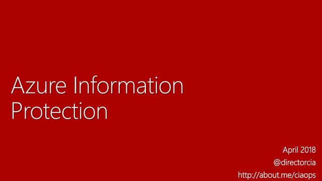 Azure Information Protection