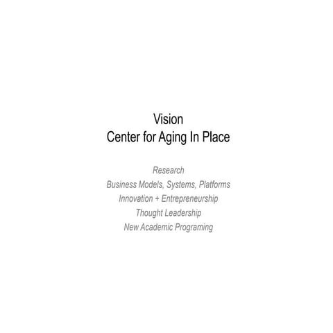 Connected the fragments of the Aging in Place Ecosystem