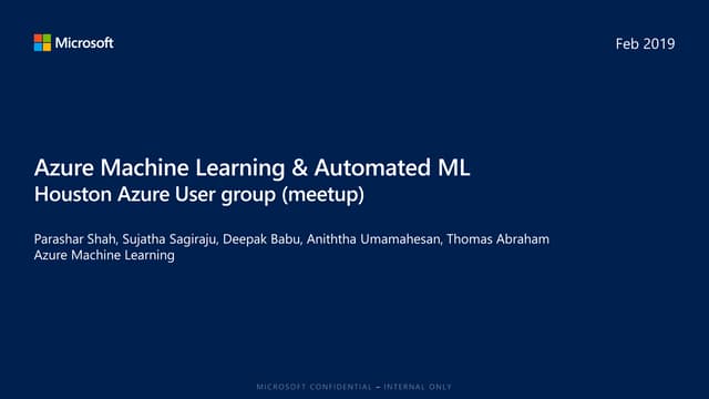 Azure AI platform - Automated ML workshop