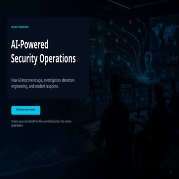Enhancing Security Operations with AI: Improving Triage, Investigation ...