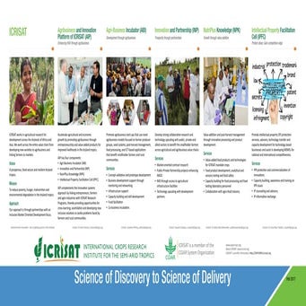 Agribusiness and Innovation Platform of ICRISAT (AIP) : Accelerate agricultur...