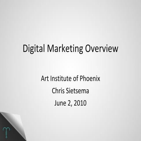Digital Marketing Overview (for students)
