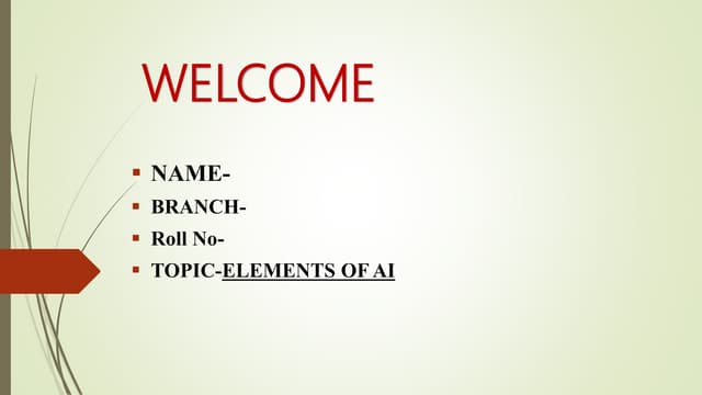 Elements Of Artificial Intelligence