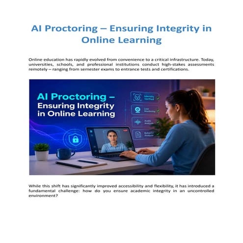 AI Proctoring – Ensuring Integrity in Online Learning | PDF