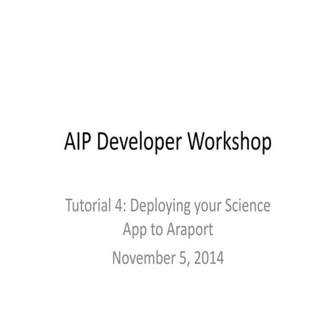 AIP Tutorial 4