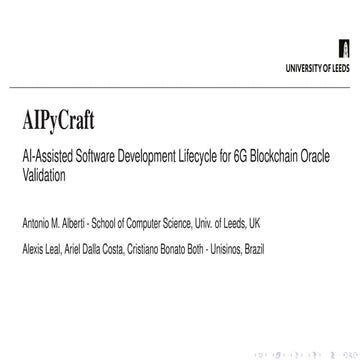 AIPyCraft: AI-Assisted Software Development Lifecycle for 6G Blockchain Oracl...